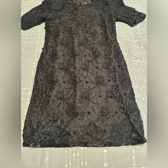 VTG Laurence Kazar black beaded dress - Picture 10 of 16